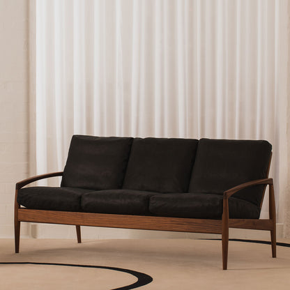 Paperknife 3 Seat Sofa | Anthracite Matt Leather L4SO-DU21003