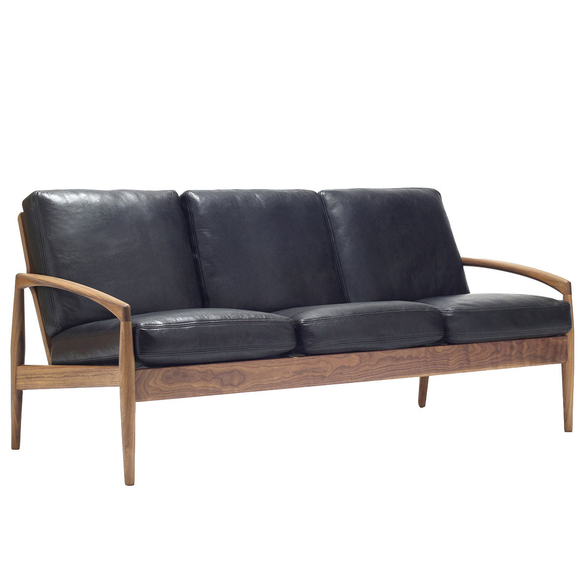 Paperknife 3 Seat Sofa | Anthracite Matt Leather L4SO-DU21003