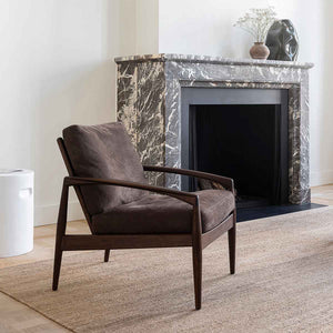 Paperknife Lounge Chair | Dark Brown Matt Leather L4SO-DU21001
