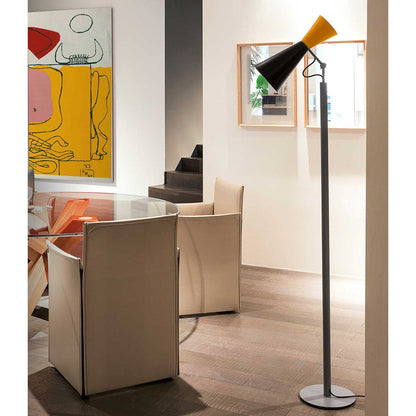 Parliament Floor Lamp | Yellow and Black Shades