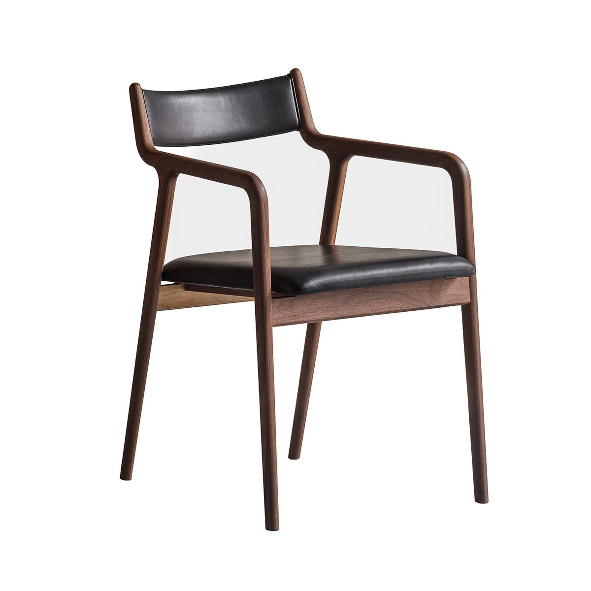 Pepe Dining Chair | Black Leather Seat