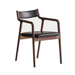 Pepe Dining Chair | Black Leather Seat