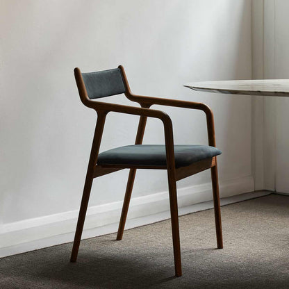 Pepe Dining Chair | Black Leather Seat