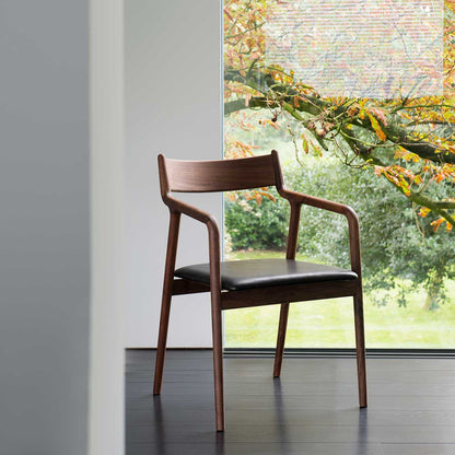 Pepe Dining Chair | Black Leather Seat