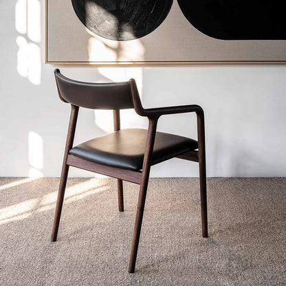 Pepe Dining Chair | Black Leather Seat
