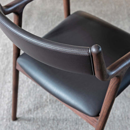 Pepe Dining Chair | Black Leather Seat