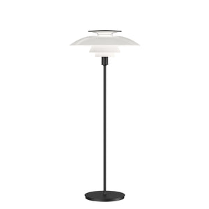 PH 80 Floor Lamp | Opal Shade with white reflector and black stem