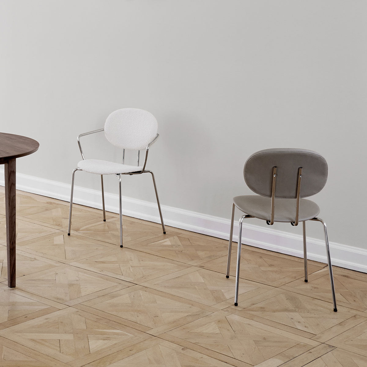 Piet Hein Chair Full Upholstery | Ultra Leather 41585 Grey