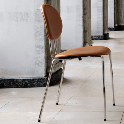 Piet Hein Chair Full Upholstery | Ultra Leather 41574 Brandy