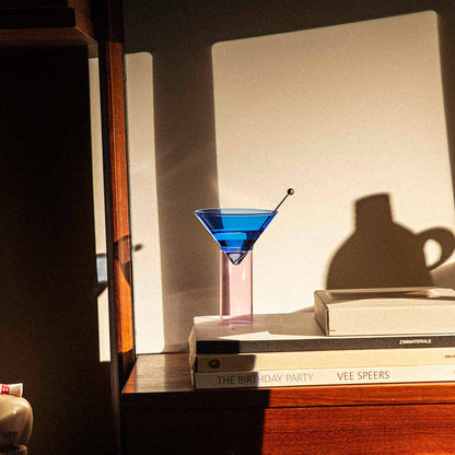 Martini Shot Glass | Blue and Pink