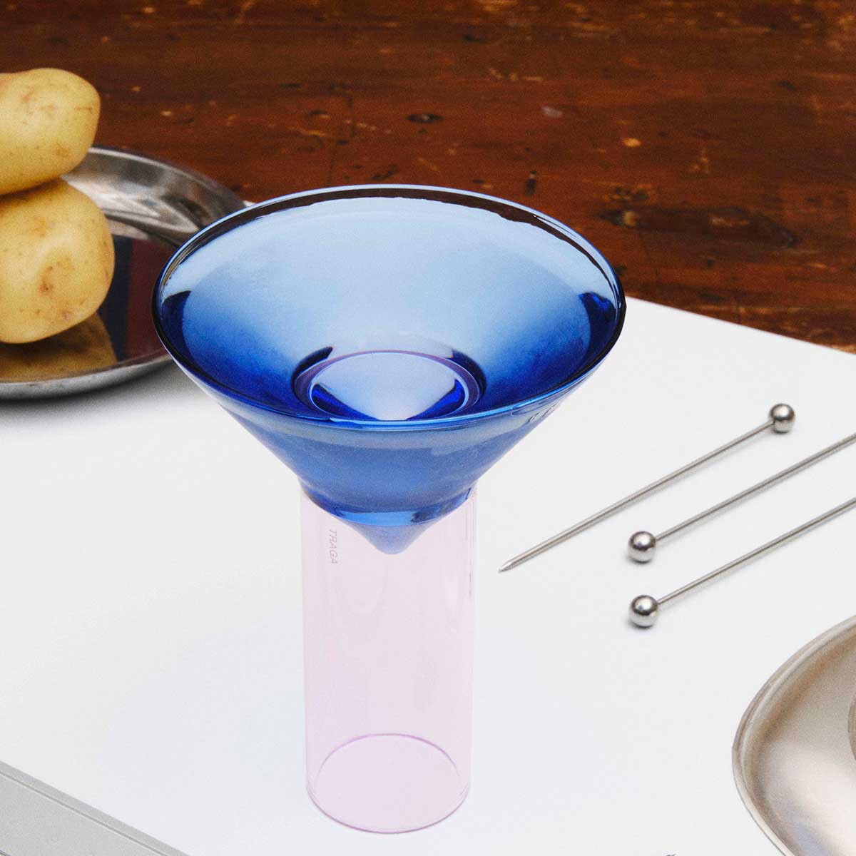 Martini Shot Glass | Blue and Pink