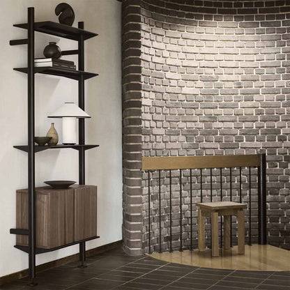 Pira G2 Shelving | Black Grey Aluminium Frame