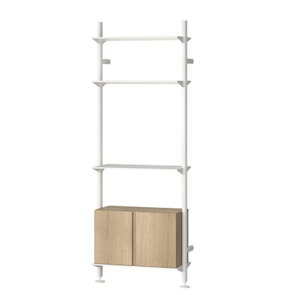 Pira G2 Shelving | White Aluminium Frame