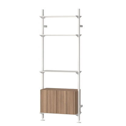 Pira G2 Shelving | White Aluminium Frame
