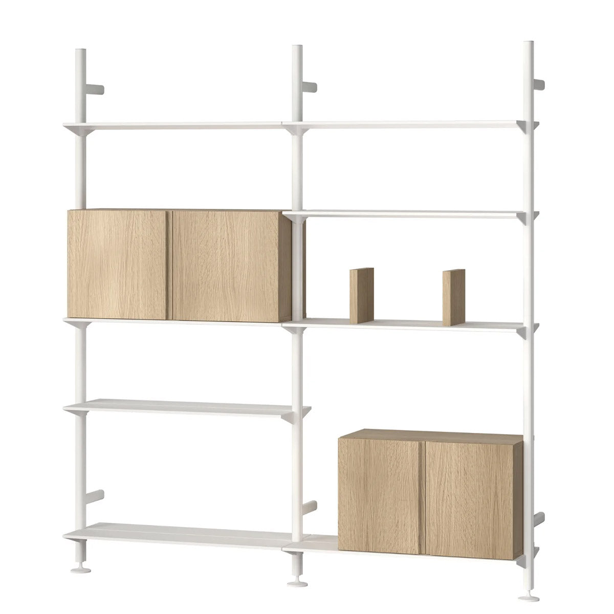 Pira G2 Shelving | White Aluminium Frame