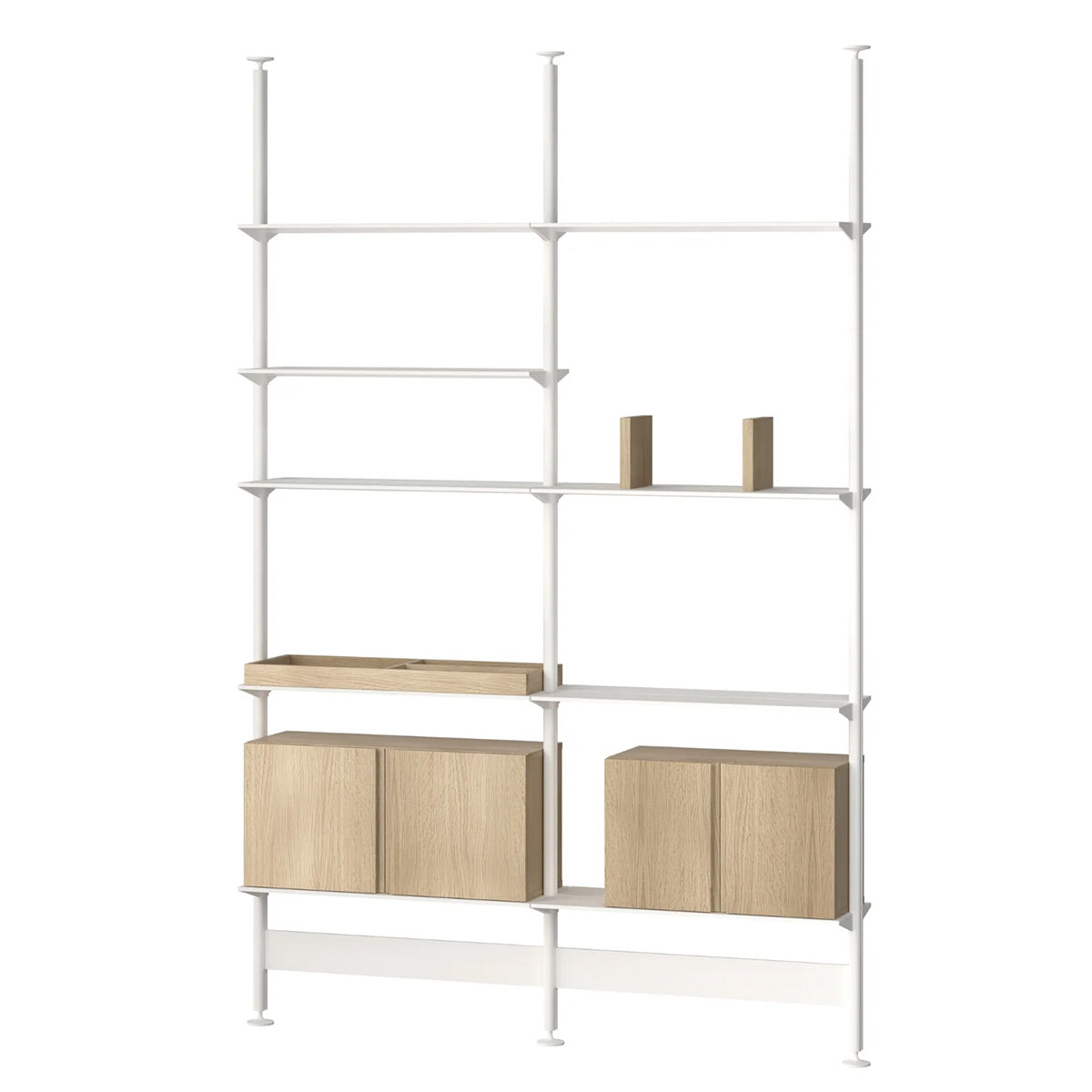 Pira G2 Shelving | White Aluminium Frame
