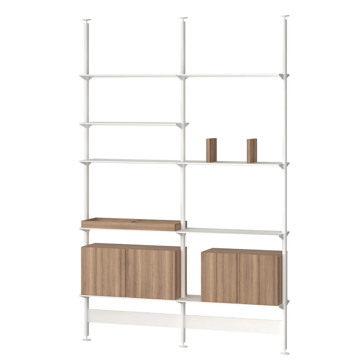 Pira G2 Shelving | White Aluminium Frame