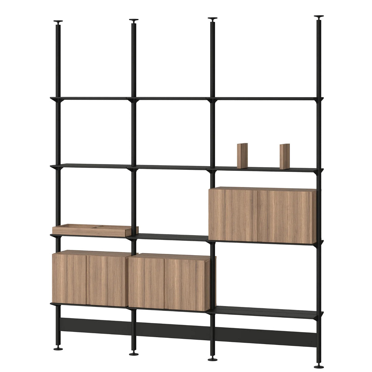 Pira G2 Shelving | Black Grey Aluminium Frame