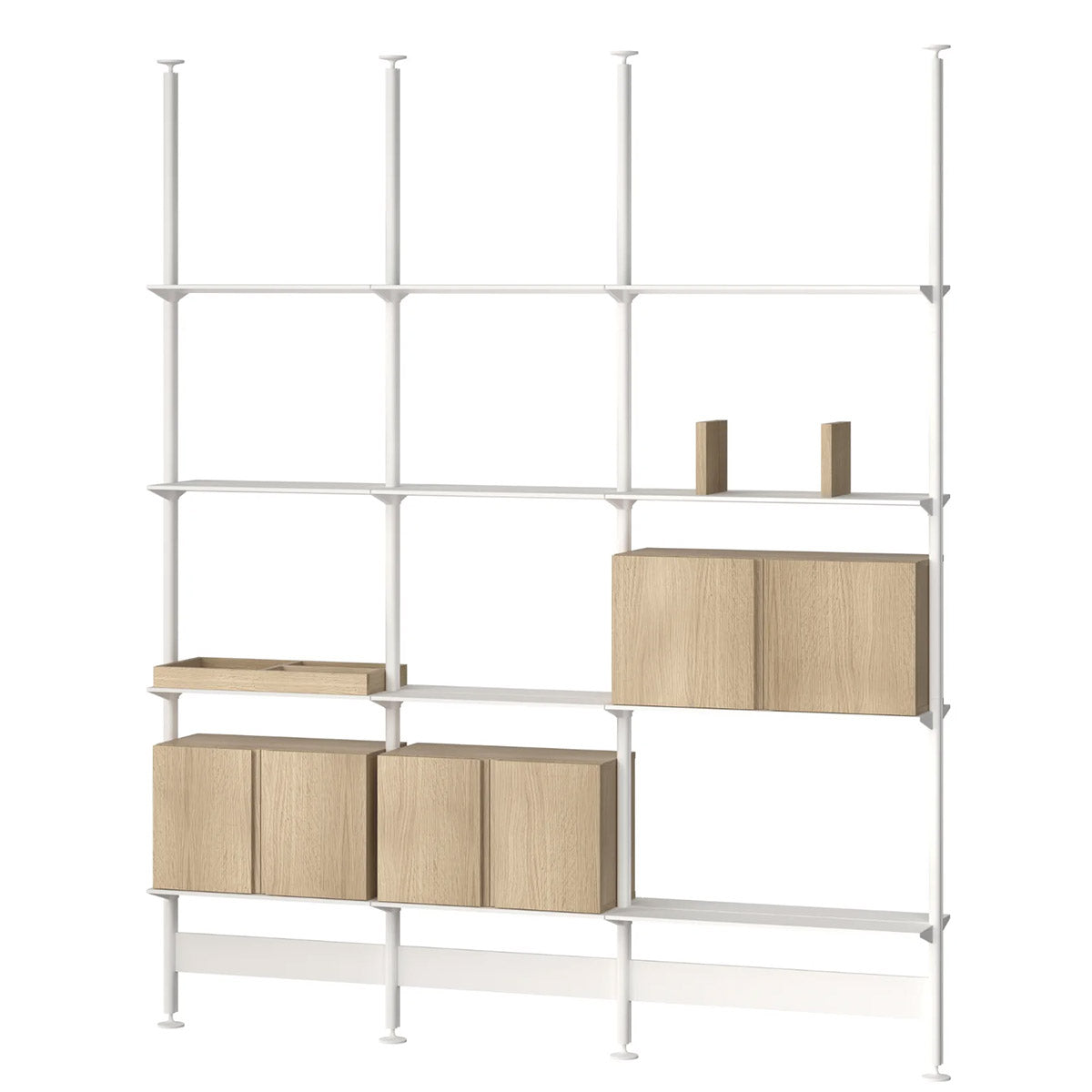 Pira G2 Shelving | White Aluminium Frame