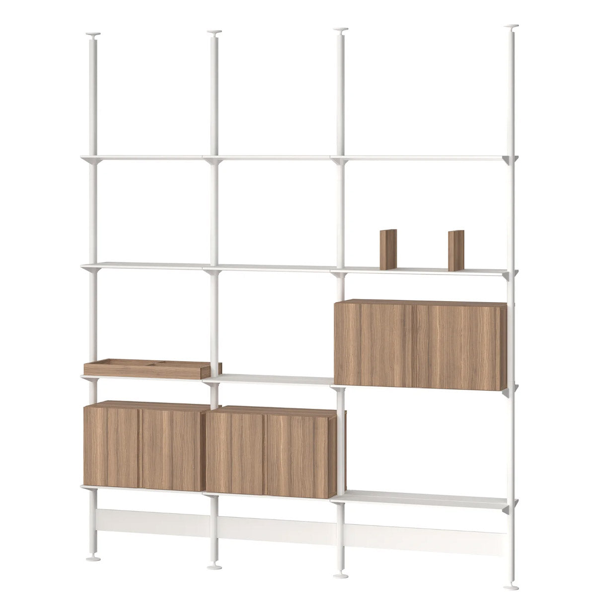 Pira G2 Shelving | White Aluminium Frame