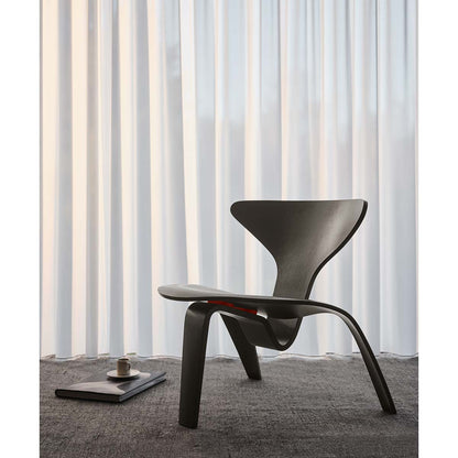 PK0 A Lounge Chair | Black Coloured Ash Veneer