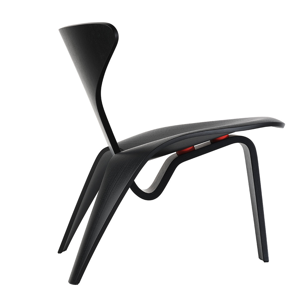 PK0 A Lounge Chair | Black Coloured Ash Veneer