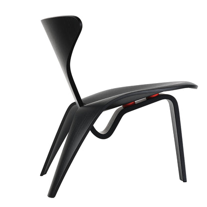PK0 A Lounge Chair | Black Coloured Ash Veneer