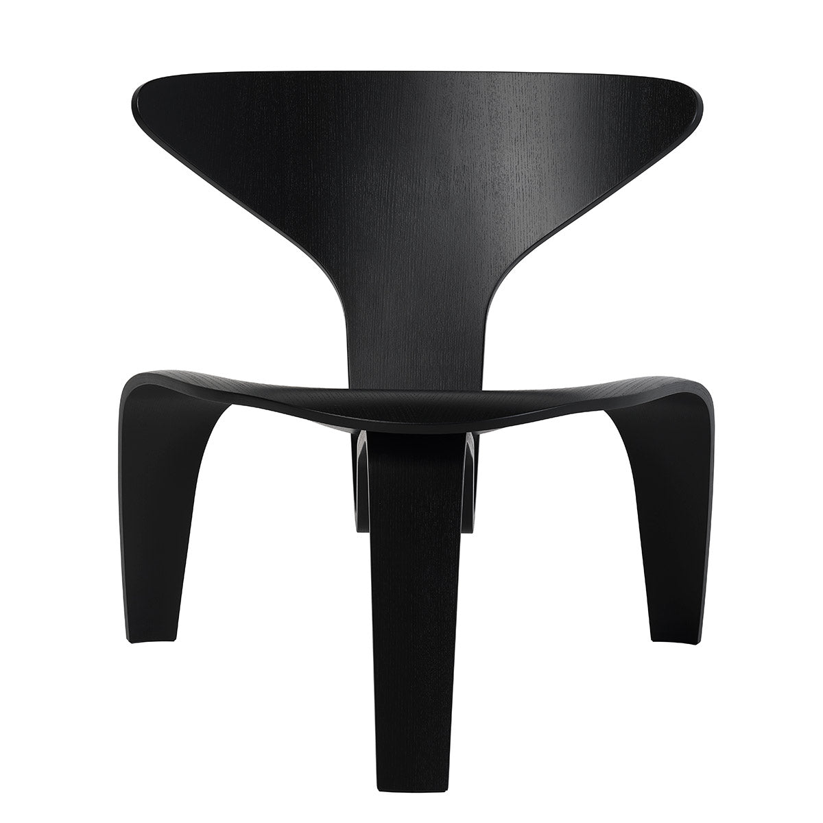 PK0 A Lounge Chair | Black Coloured Ash Veneer