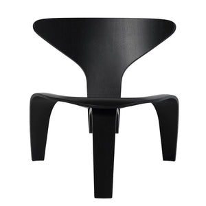 PK0 A Lounge Chair | Black Coloured Ash Veneer