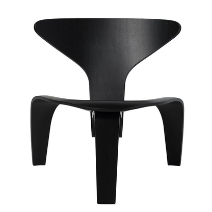 PK0 A Lounge Chair | Black Coloured Ash Veneer