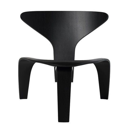 PK0 A Lounge Chair | Black Coloured Ash Veneer