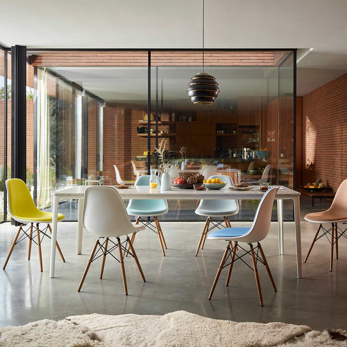 Plate Dining Table 220cm | White MDF Top