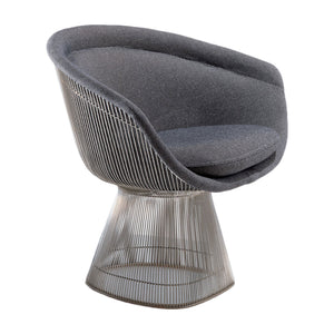 Platner Lounge Chair | Sand 'Tonus 3 135' Wool Upholstered Seat