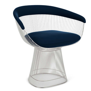 Platner Side Chair | Blue Circa Upholstered Seat
