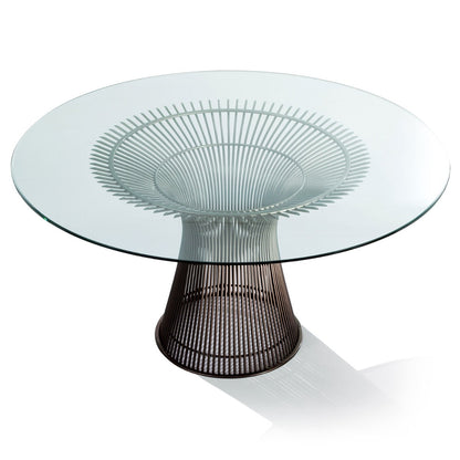 Platner Dining Table | Clear Glass Top