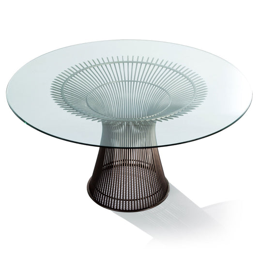 Platner Dining Table | Clear Glass Top