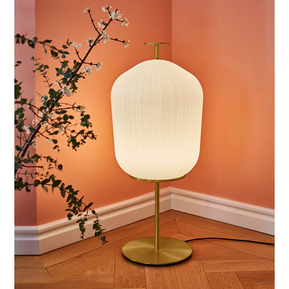 Plissee Floor Lamp | Brass Frame