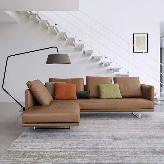 Prime Time Sofa 490 - Version A | Pebble 7854 Togba Fabric