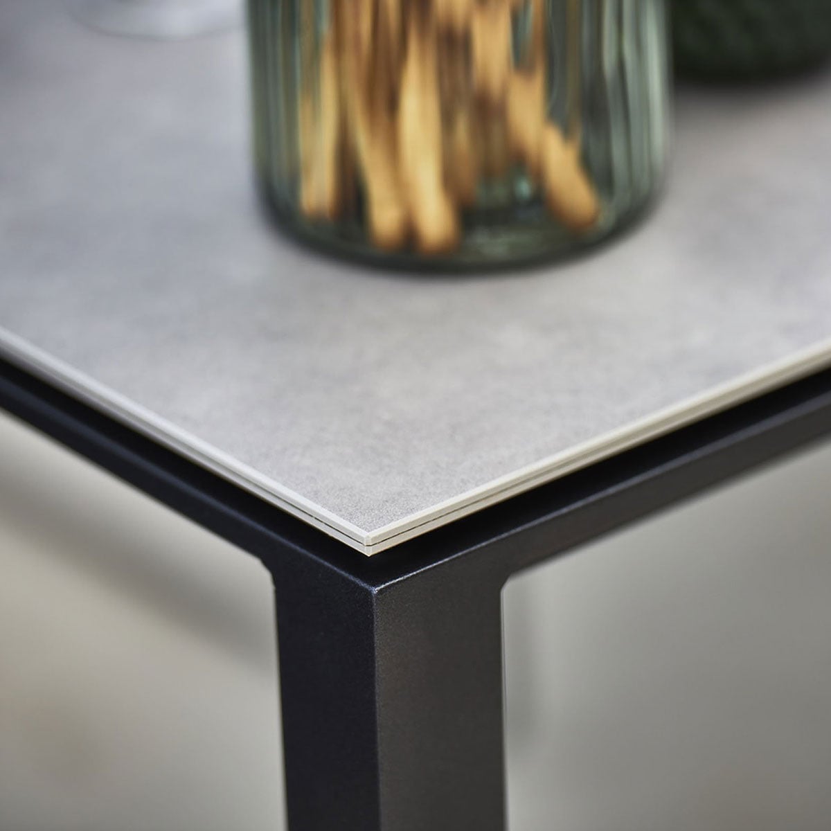 Pure Dining Table 200x100cm | Concrete Grey Ceramic Top