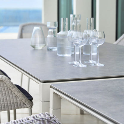 Pure Dining Table Square | Concrete Grey Ceramic Top