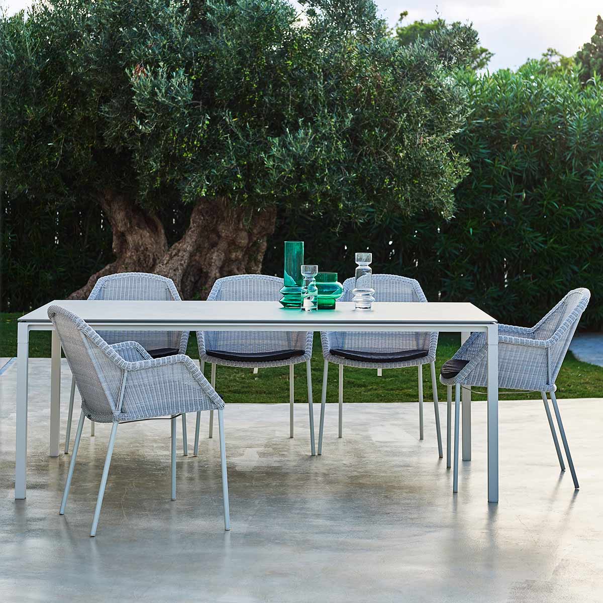Pure Dining Table 200x100cm | Concrete Grey Ceramic Top