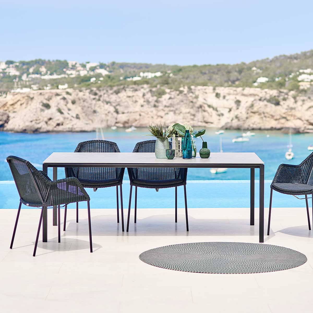 Pure Dining Table 200x100cm | Concrete Grey Ceramic Top