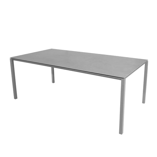 Pure Dining Table 200x100cm | Concrete Grey Ceramic Top