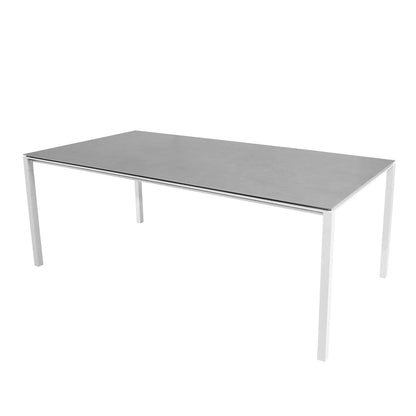 Pure Dining Table 200x100cm | Concrete Grey Ceramic Top