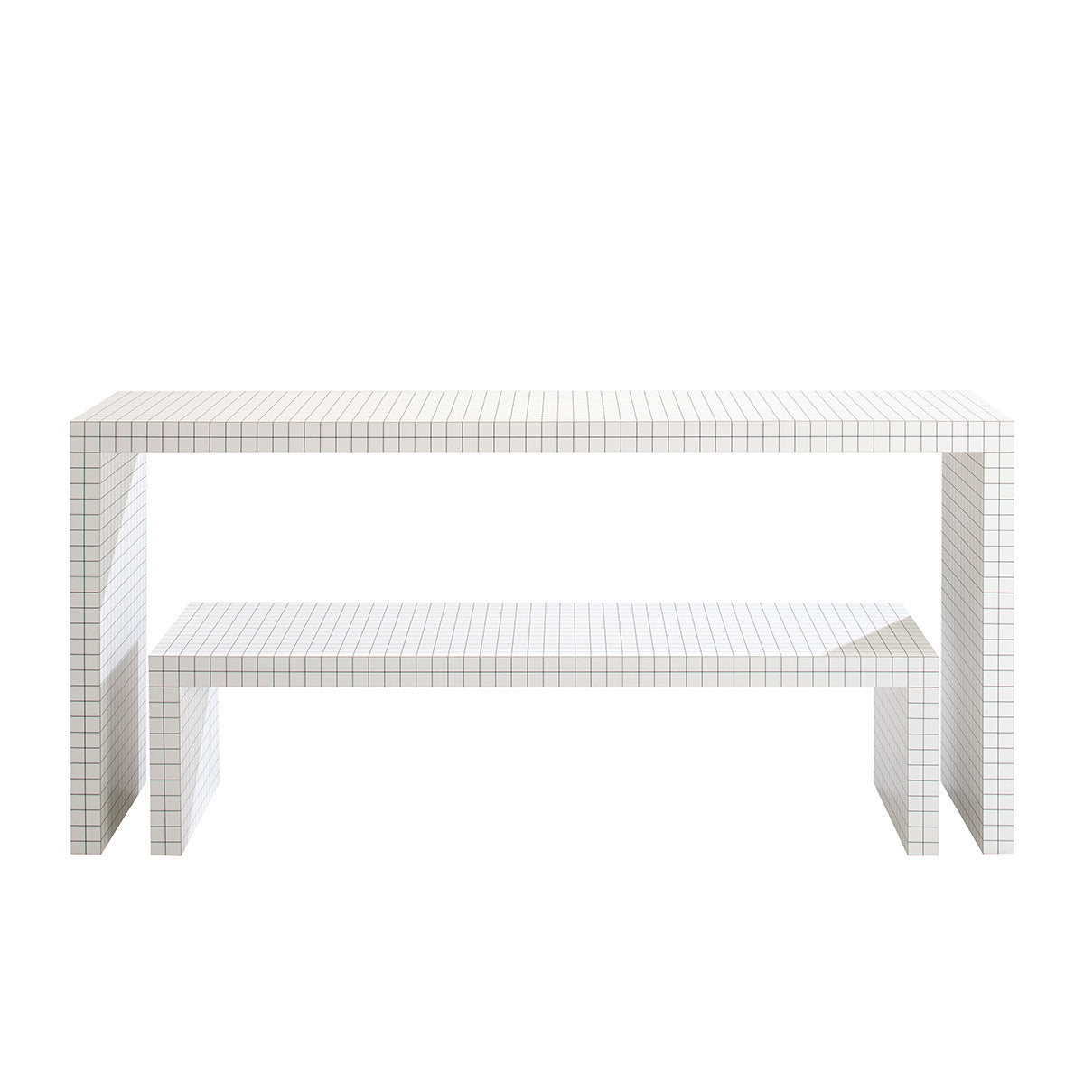 Quaderna Console | White Laminate