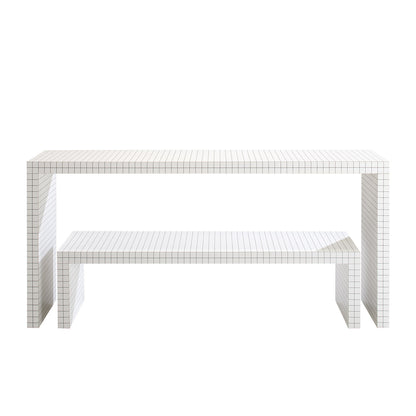 Quaderna Console | White Laminate