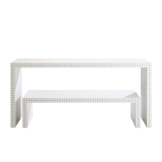 Quaderna Console | White Laminate