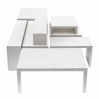 Quaderna Console | White Laminate