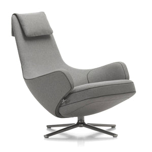 Repos Lounge Chair & Ottoman | Cosy 10 Classic Grey Wool Upholstery