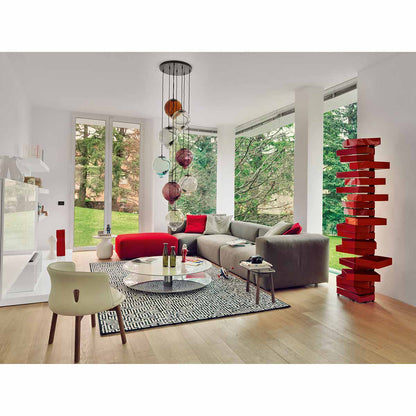 Revolving Cabinet | Red polished acrylic plastic